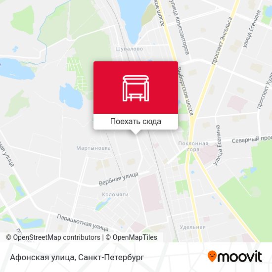 Карта Афонская улица
