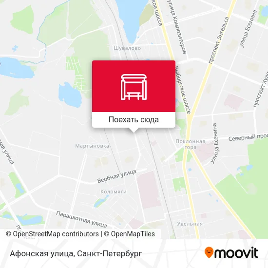 Карта Афонская улица