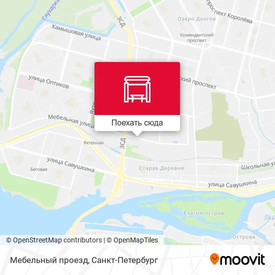 Карта Мебельный проезд