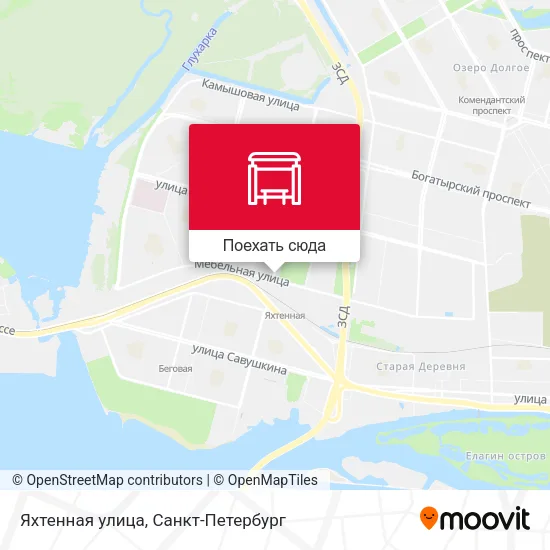 Карта Яхтенная улица