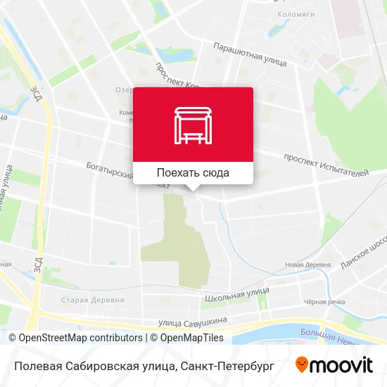 Карта Полевая Сабировская улица