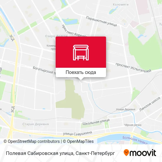 Карта Полевая Сабировская улица