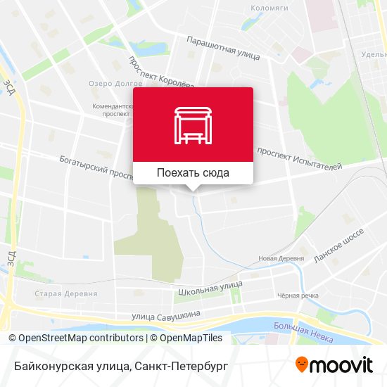 Карта Байконурская улица