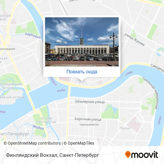 Карта Финляндский Вокзал