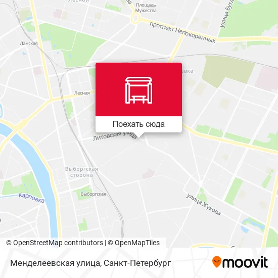 Карта Менделеевская улица