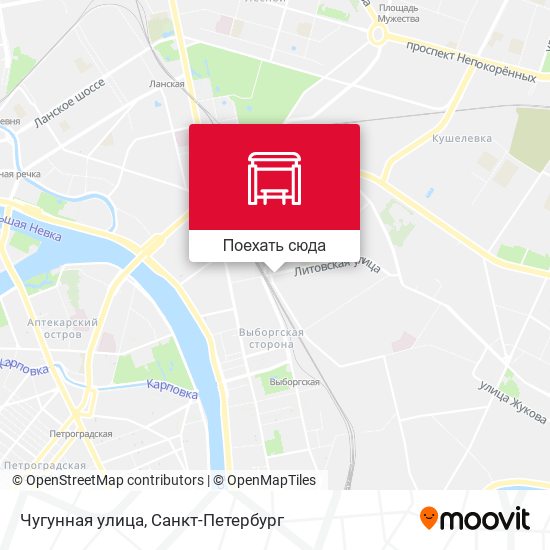 Карта Чугунная улица