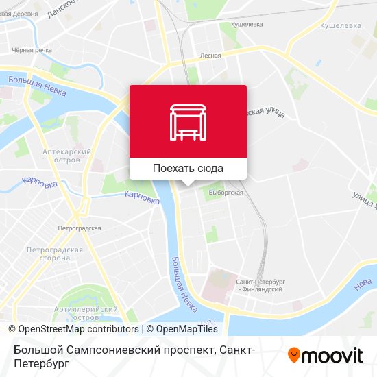 Карта Большой Сампсониевский проспект