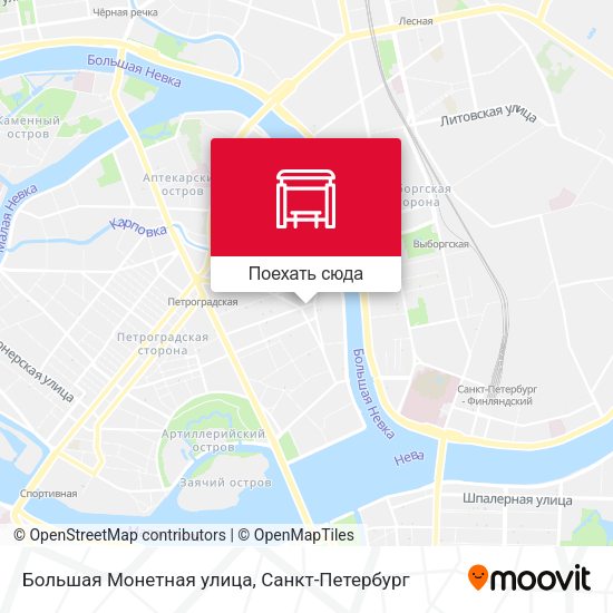 Карта Большая Монетная улица