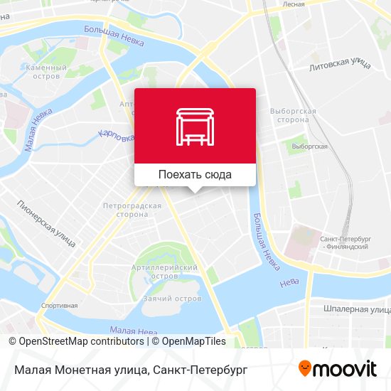 Карта Малая Монетная улица