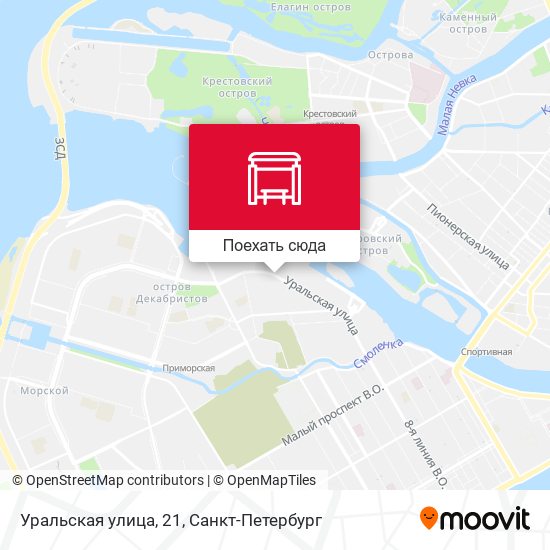 Карта Уральская улица, 21