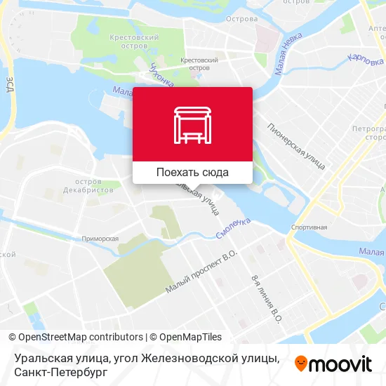 Карта Уральская улица, угол Железноводской улицы