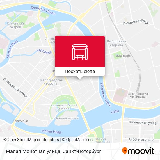 Карта Малая Монетная улица