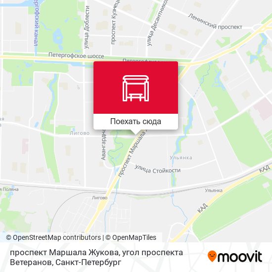 Карта проспект Маршала Жукова, угол проспекта Ветеранов