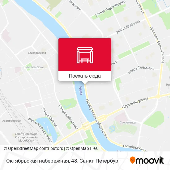 Карта Октябрьская набережная, 48