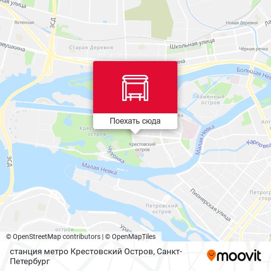 Карта станция метро Крестовский Остров