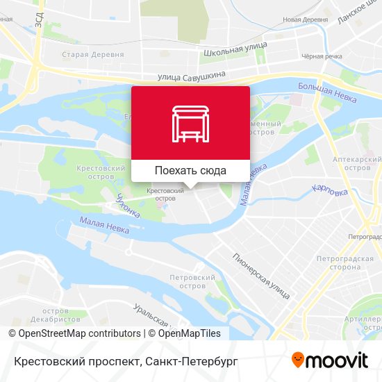 Карта Крестовский проспект