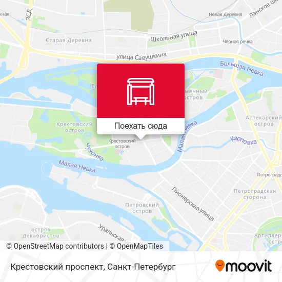 Карта Крестовский проспект