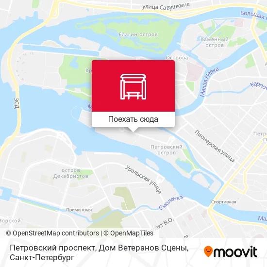 Карта Петровский проспект, Дом Ветеранов Сцены