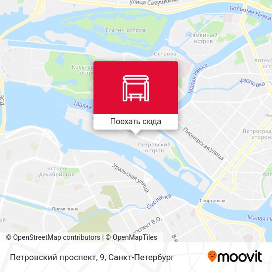 Карта Петровский проспект, 9