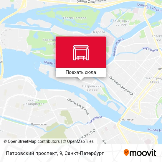 Карта Петровский проспект, 9