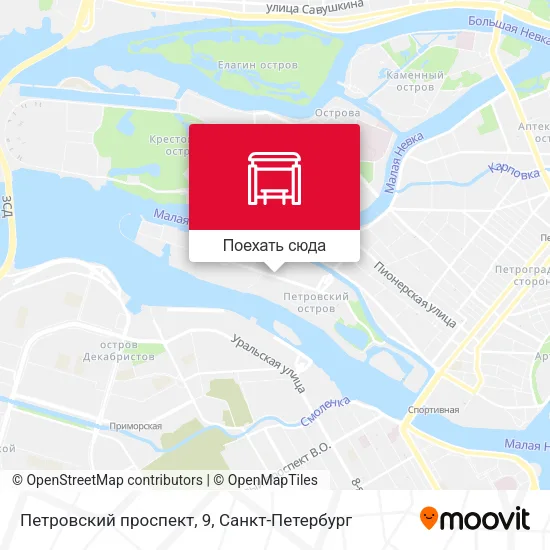 Карта Петровский проспект, 9