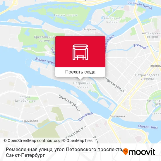 Карта Ремесленная улица, угол Петровского проспекта