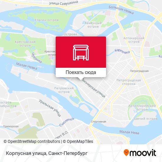Карта Корпусная улица