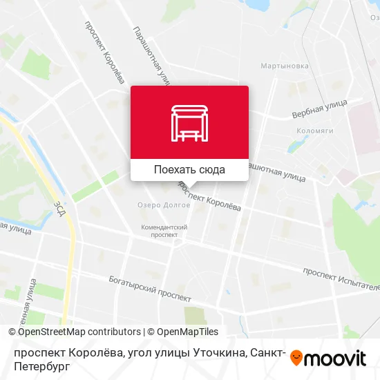 Карта проспект Королёва, угол улицы Уточкина