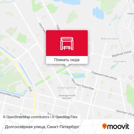 Карта Долгоозёрная улица