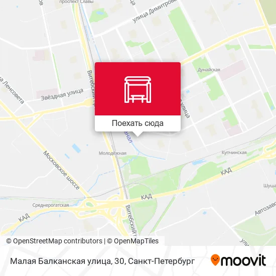Карта Малая Балканская улица, 30