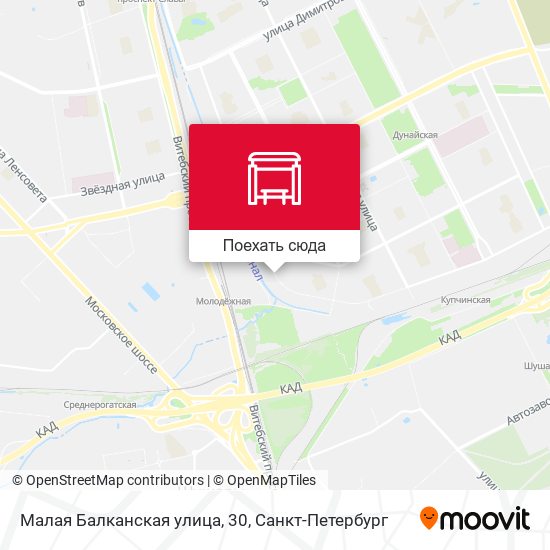Карта Малая Балканская улица, 30