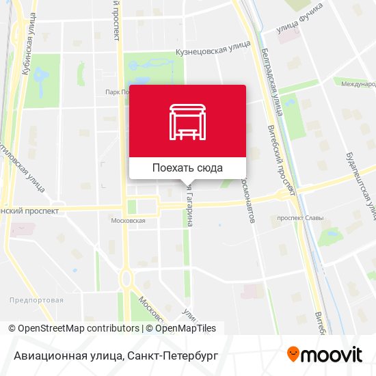 Карта Авиационная улица