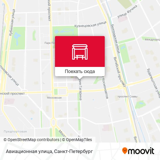 Карта Авиационная улица