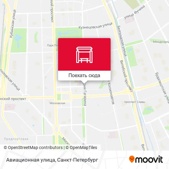 Карта Авиационная улица