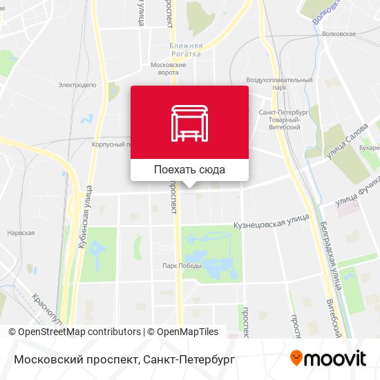 Карта Московский проспект