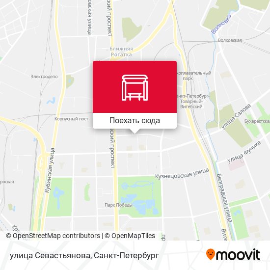 Карта улица Севастьянова