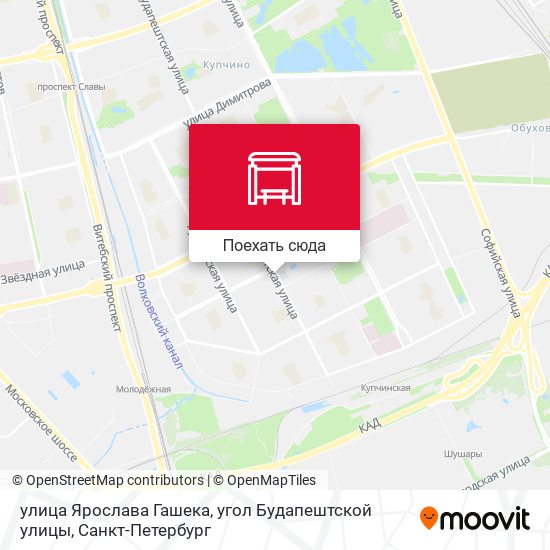 Карта улица Ярослава Гашека, угол Будапештской улицы