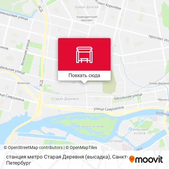 Карта станция метро Старая Деревня (высадка)