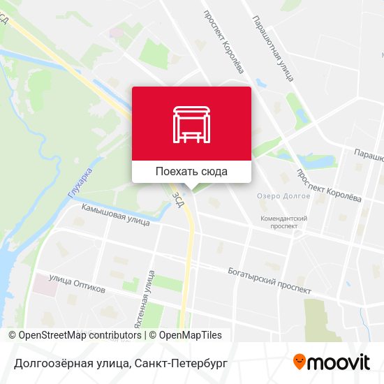 Карта Долгоозёрная улица