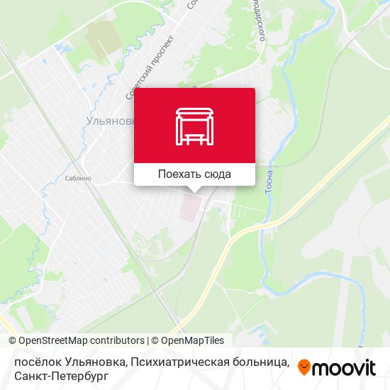Карта посёлок Ульяновка, Психиатрическая больница