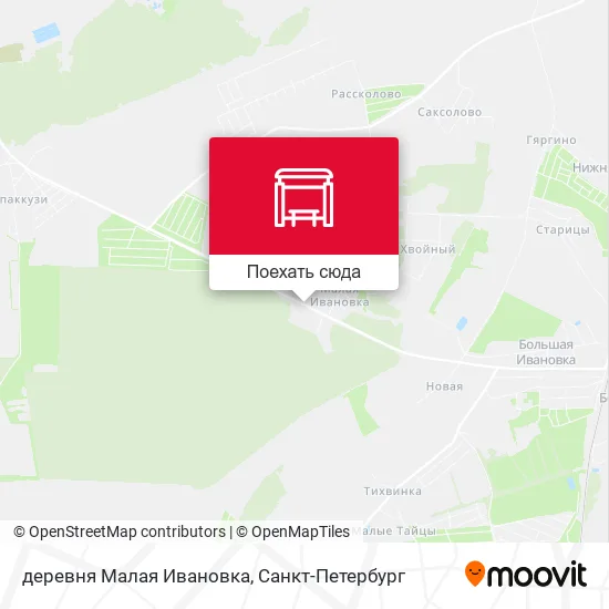 Карта деревня Малая Ивановка