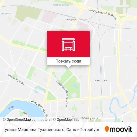 Карта улица Маршала Tухачевского