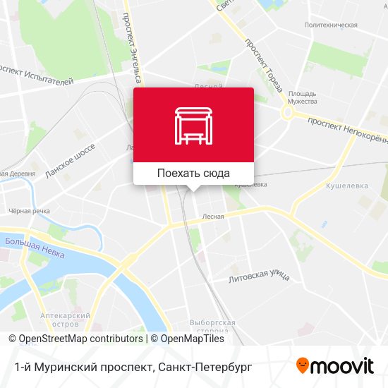 Карта 1-й Муринский проспект