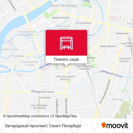 Карта Загородный проспект