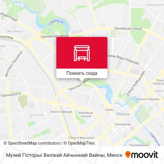 Карта Музей Гісторыі Вялікай Айчыннай Вайны