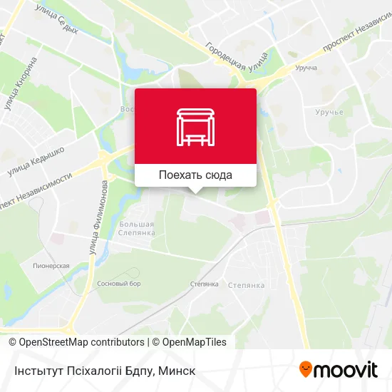 Карта Інстытут Псіхалогіі Бдпу