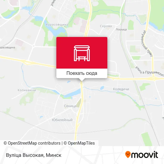 Карта Вуліца Высокая