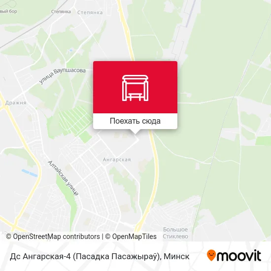 Карта Дс Ангарская-4 (Пасадка Пасажыраў)