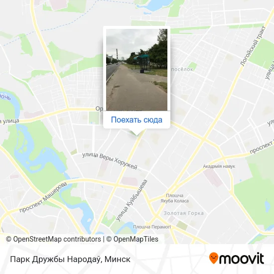 Карта Парк Дружбы Народаў