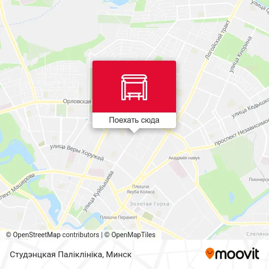 Карта Студэнцкая Паліклініка